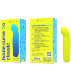 b swish vibrateur en silicone rechargeable bcute curve infinite classic jaune