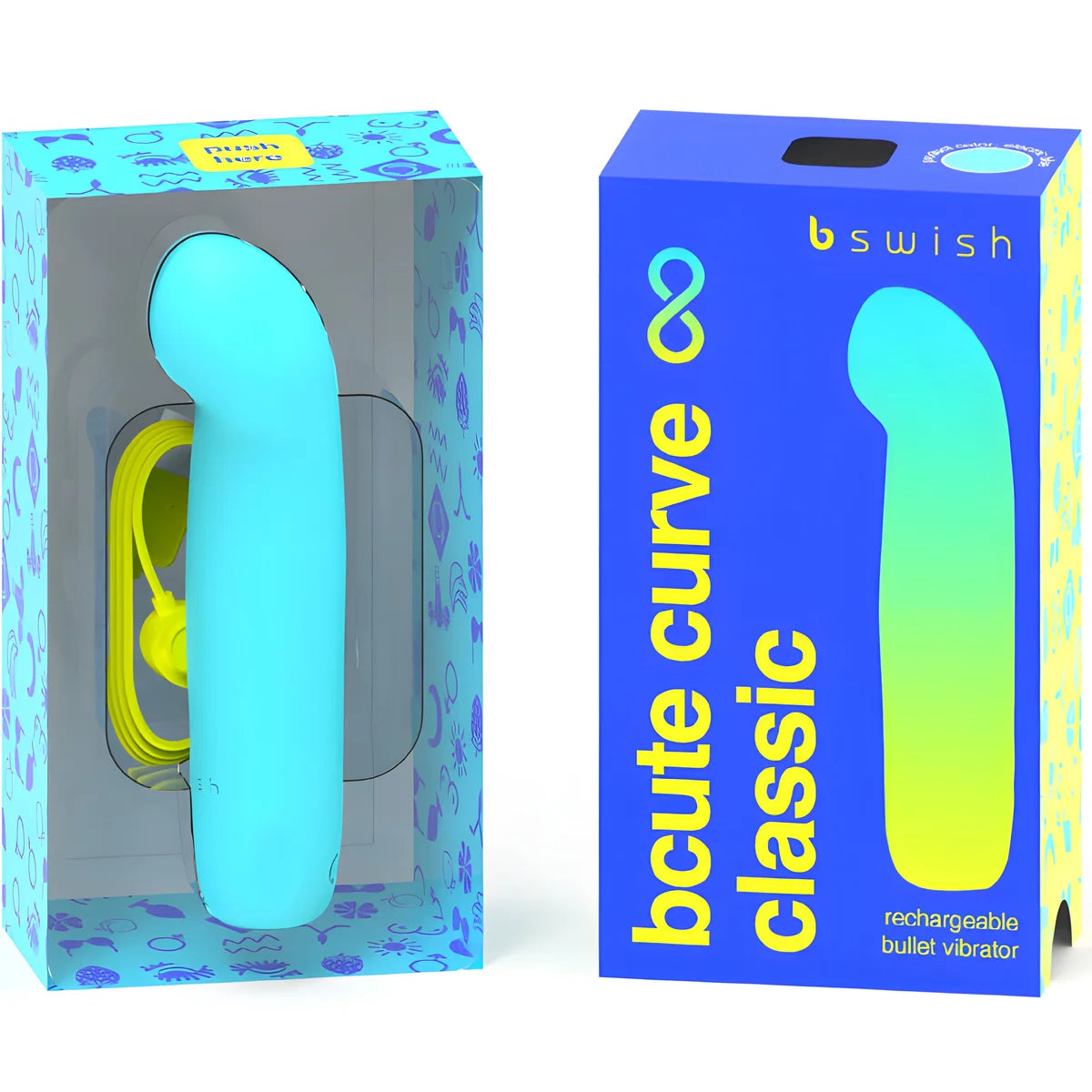 b swish vibrateur rechargeable bcute curve infinite classique bleu silicone