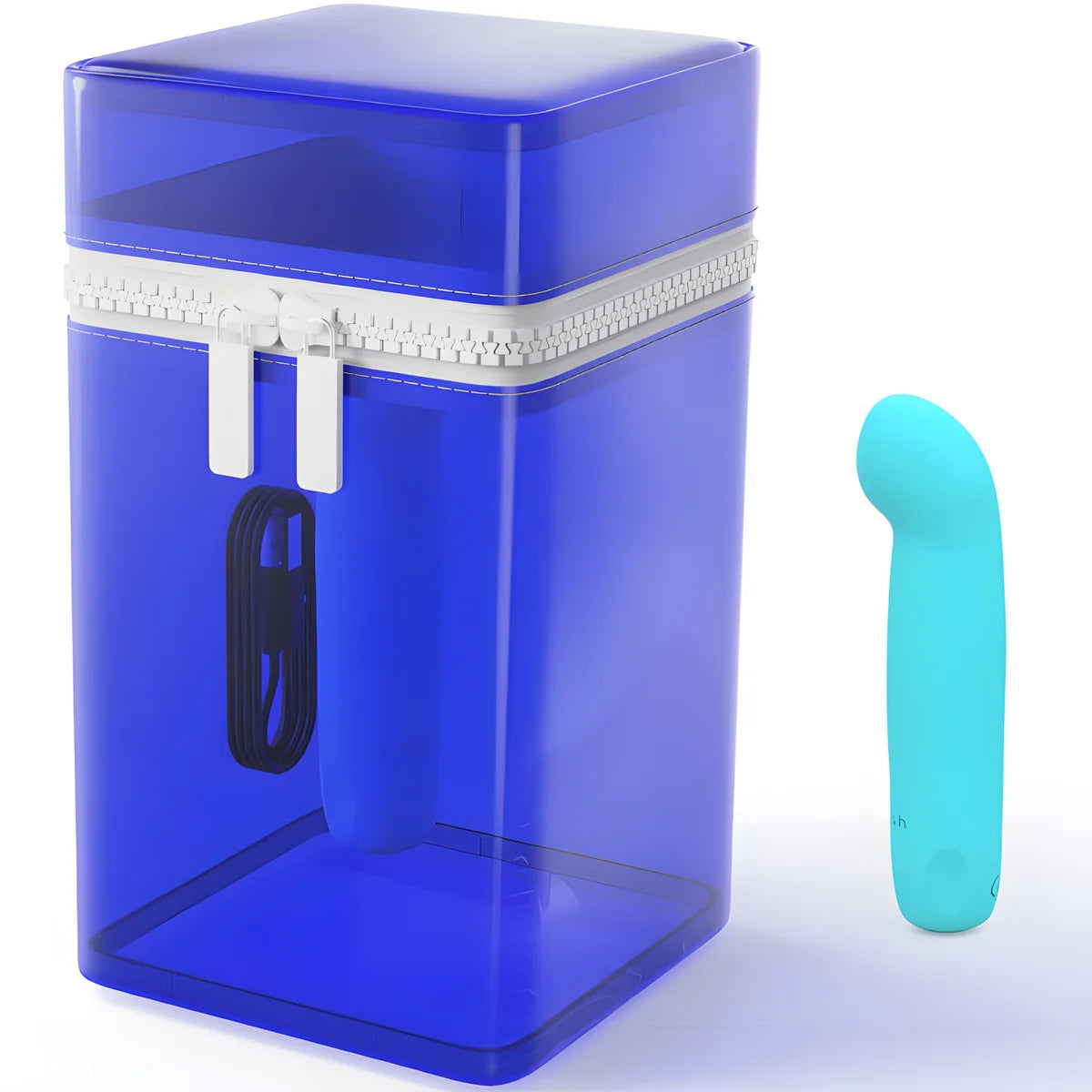 b swish vibrateur rechargeable en silicone bleu bcute curve infinite classic edition limitee