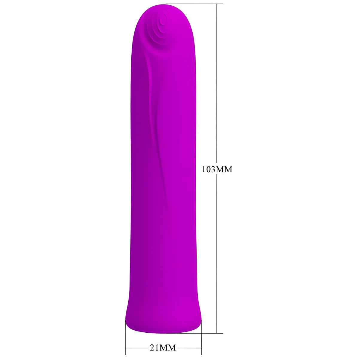 pretty love vibrateur curtis mini super power 12 vibrations en silicone violette