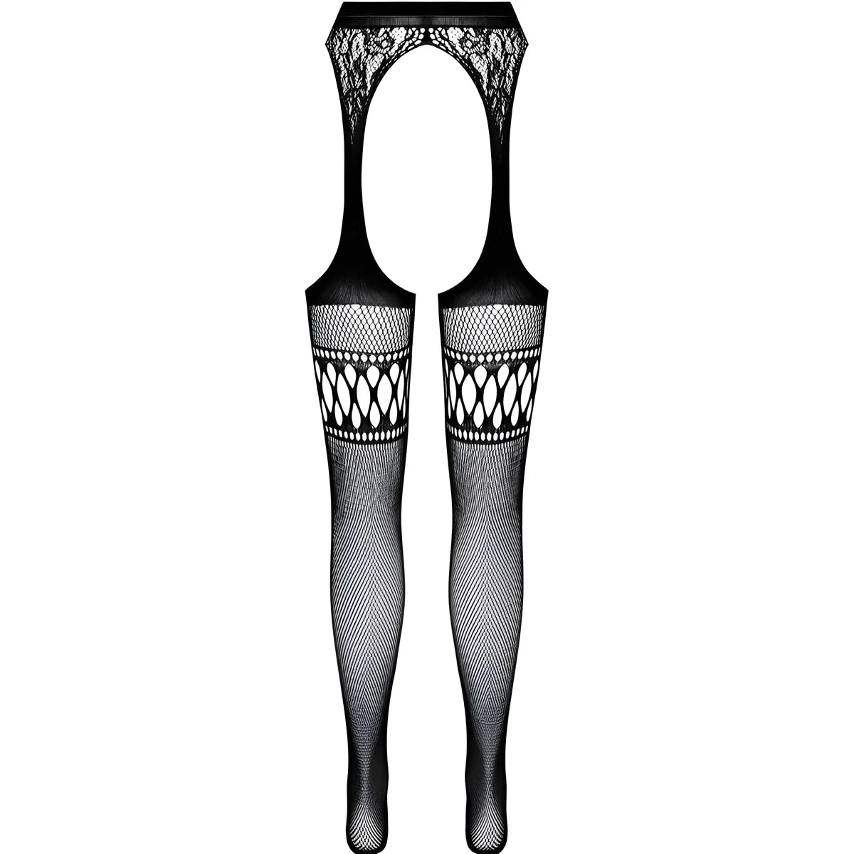 passion collant noir avec jarretiere s026 taille unique