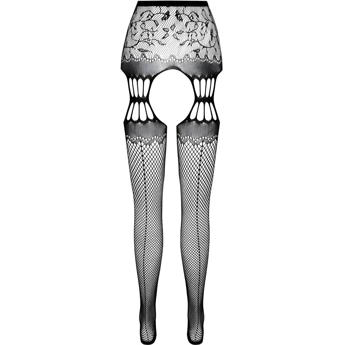 passion collant noir avec jarretiere s027 taille unique