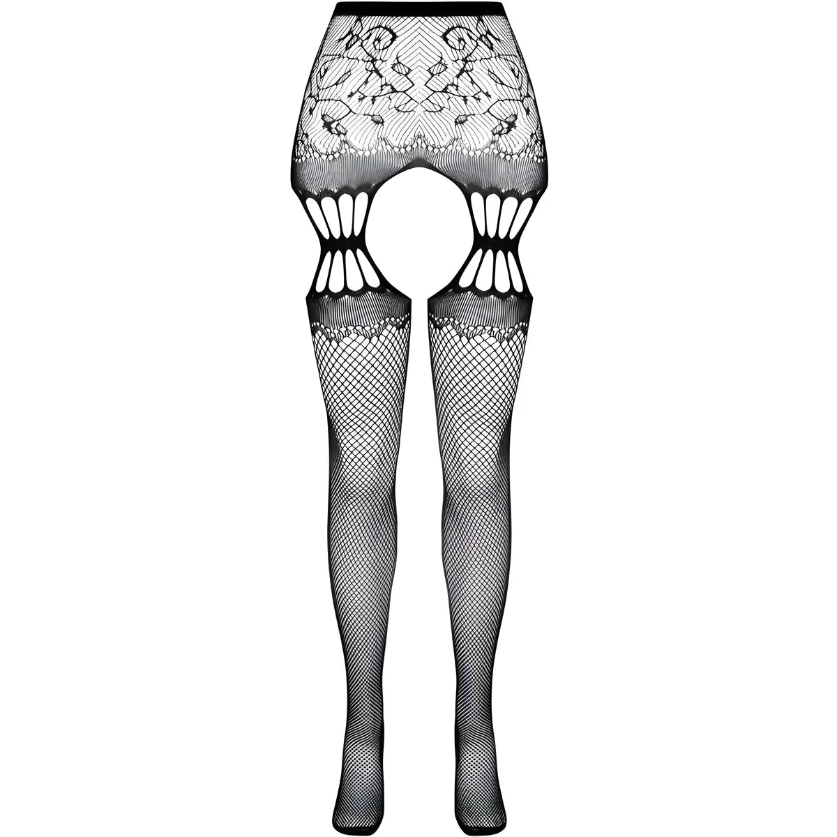 passion collant noir avec jarretiere s027 taille unique