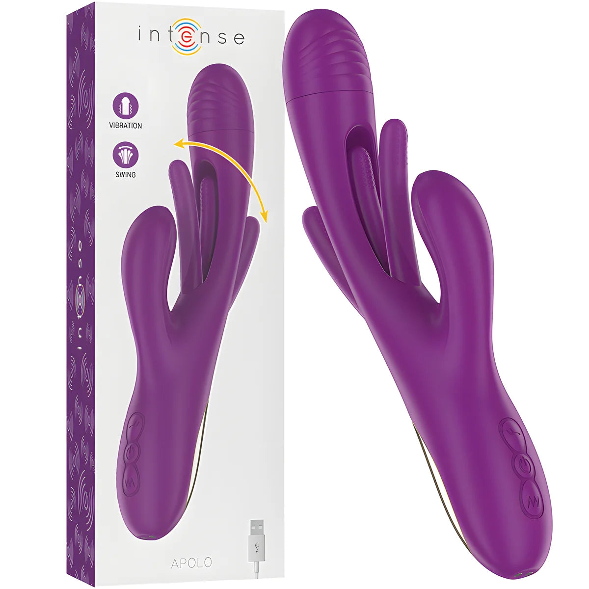 intense apolo vibrateur multifonction rechargeable 7 vibrations avec langue oscillante violet