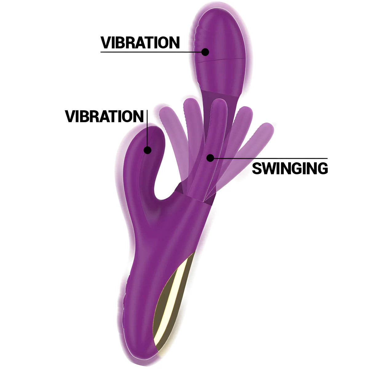 intense apolo vibrateur multifonction rechargeable 7 vibrations avec langue oscillante violet