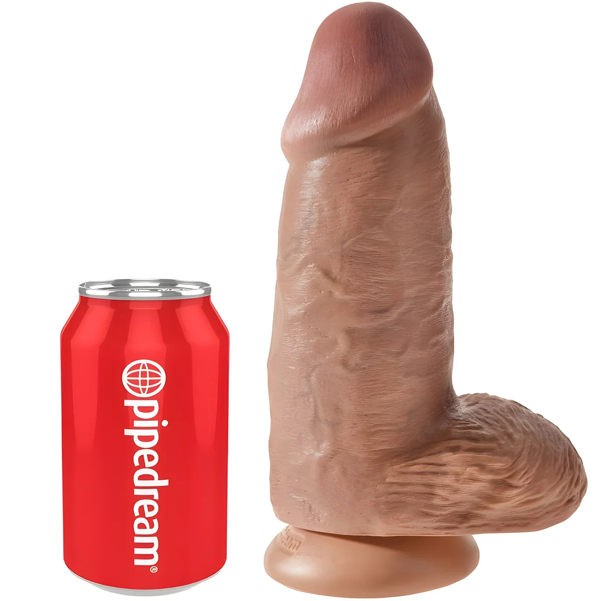 king cock penis realiste chubby 23 cm caramel