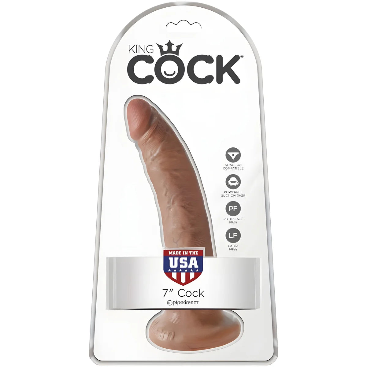 king cock penis realiste 17 5 cm caramel
