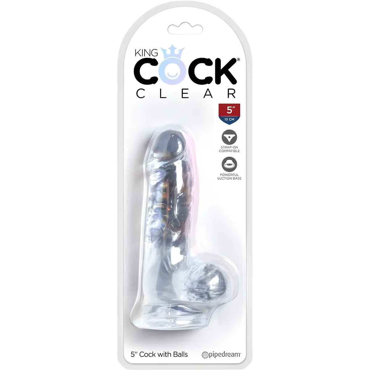 king cock clear penis realiste avec boules 10 1 cm transparent