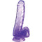 king cock clear penis realiste avec boules 13 5 cm violet