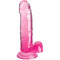 king cock clear penis realiste avec boules 15 2 cm rose