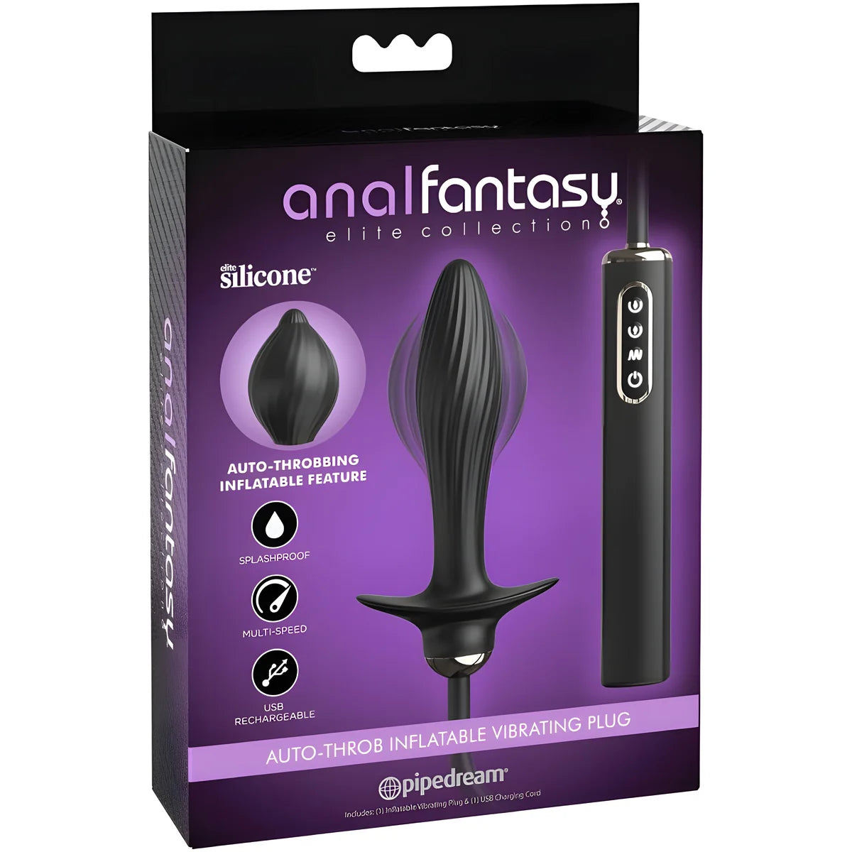 anal fantasy elite collection plug gonflable et vibrateur auto throb