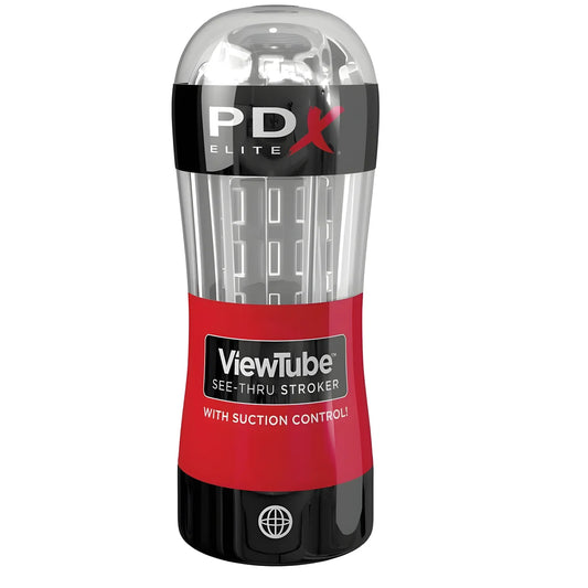 pdx elite stroker viewtube control aspiration transparent