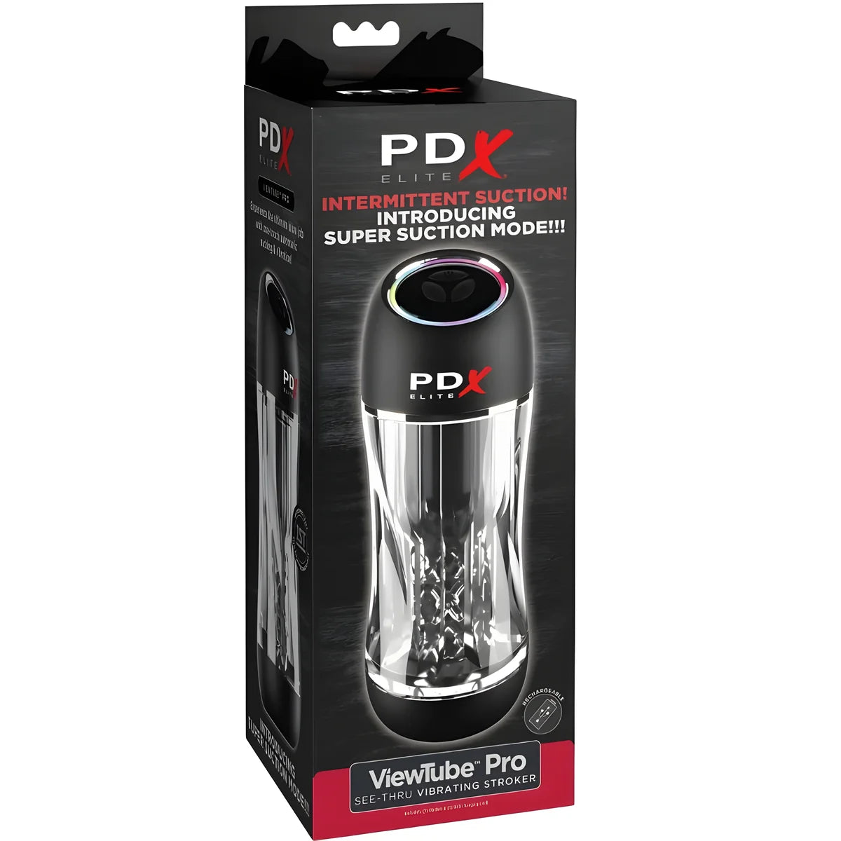 pdx elite vibrateur stroker viewtube pro transparent