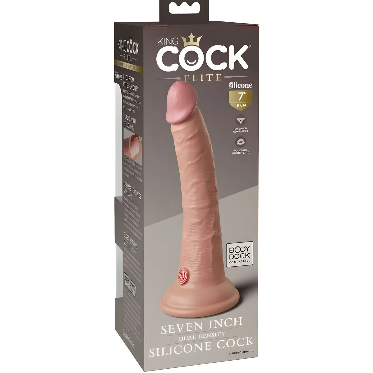 king cock elite gode realiste en silicone 17 8 cm