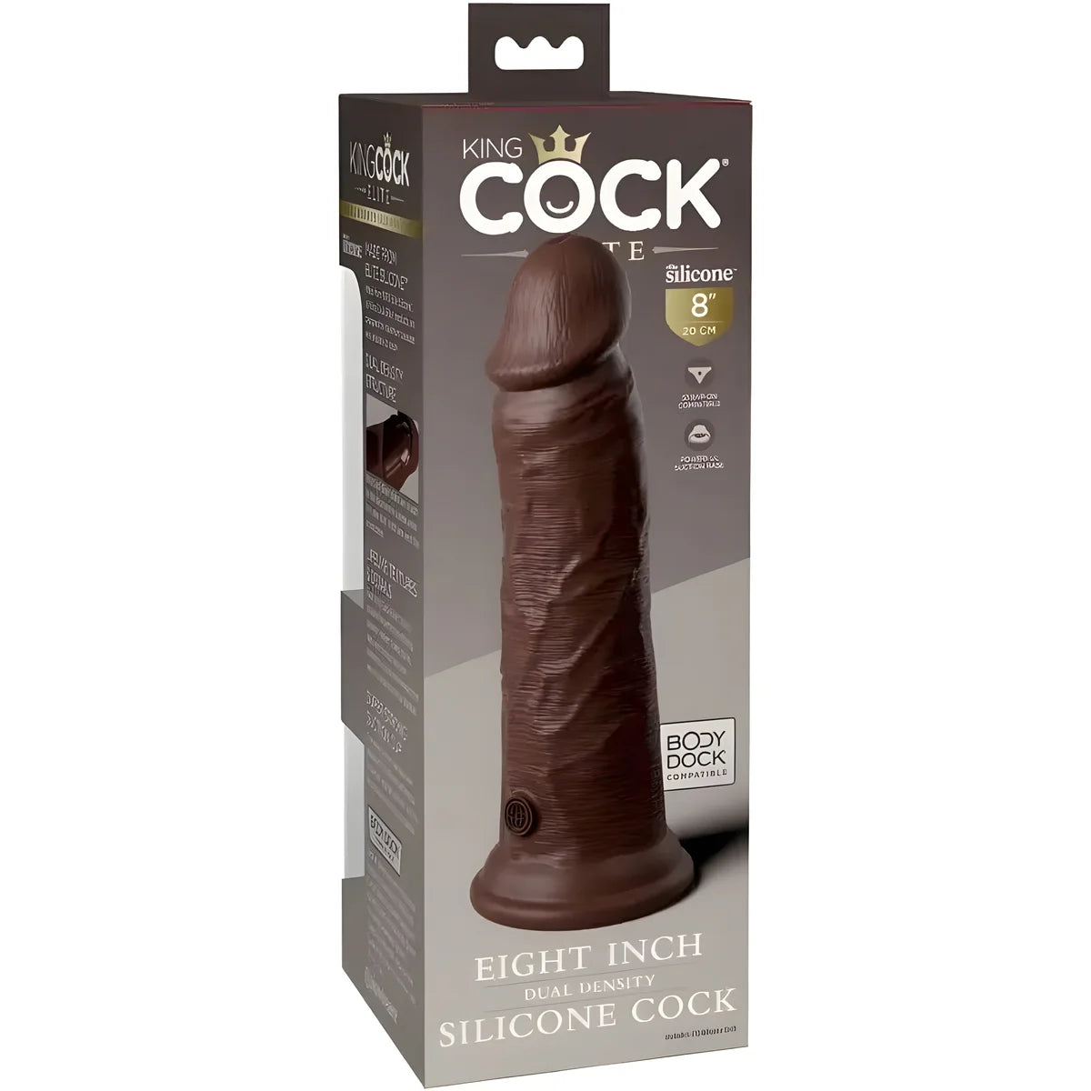 king cock elite gode realiste en silicone 20 3 cm marron