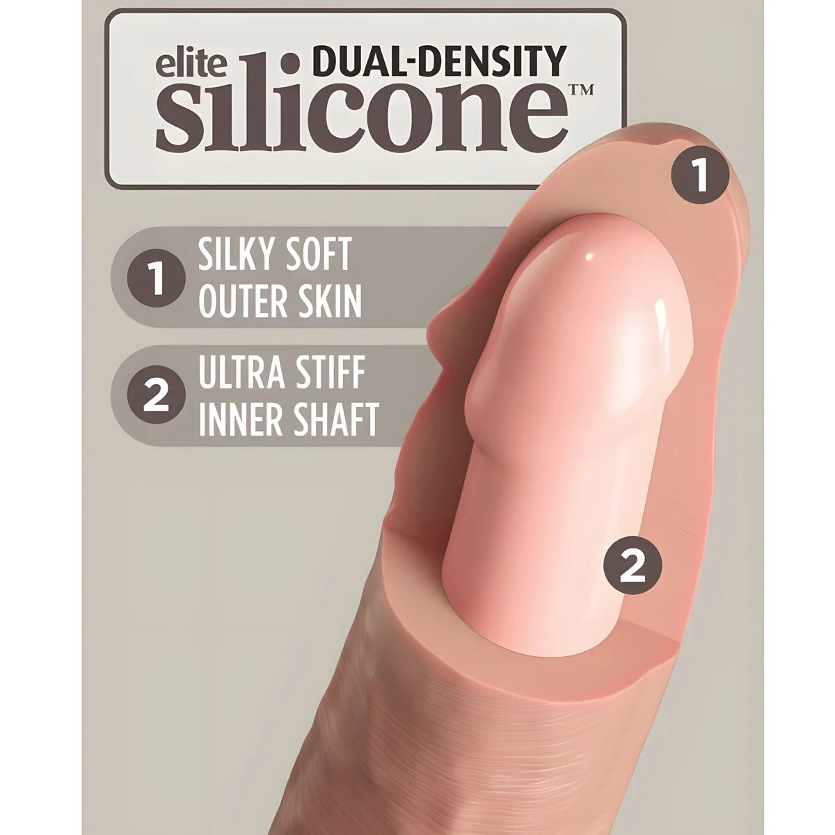 king cock elite gode realiste en silicone 20 3 cm