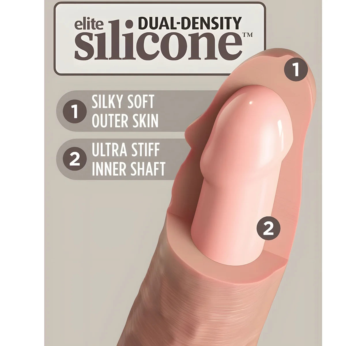 king cock elite gode realiste en silicone 25 4 cm