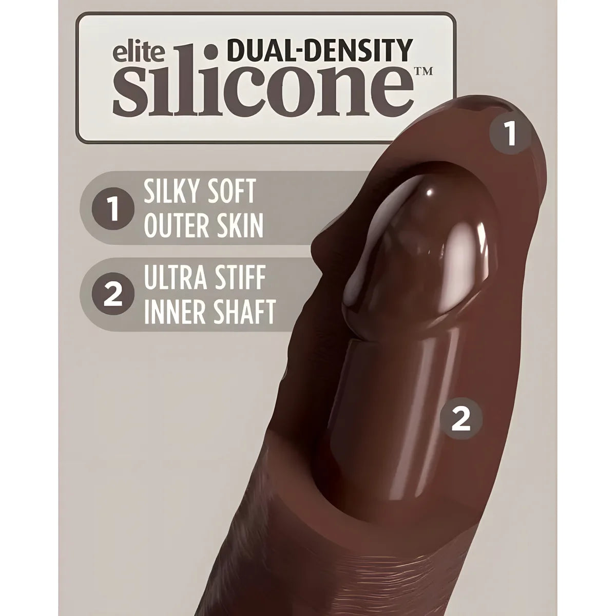 king cock elite gode realiste en silicone 28 cm marron