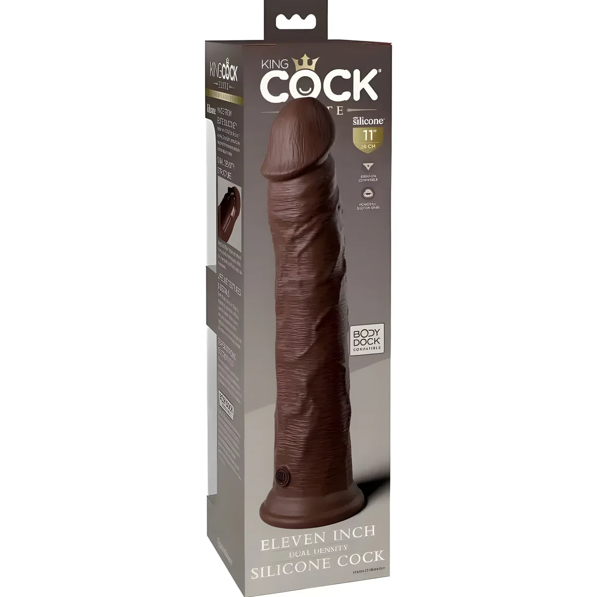 king cock elite gode realiste en silicone 28 cm marron