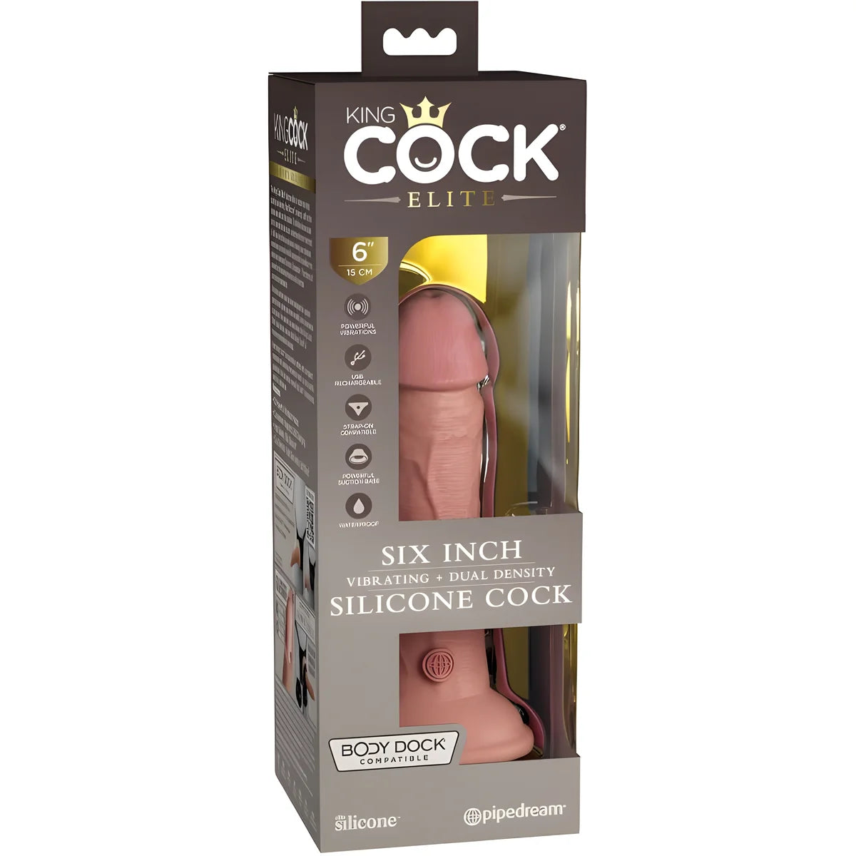 king cock elite gode realiste vibrant silicone 15 2 cm