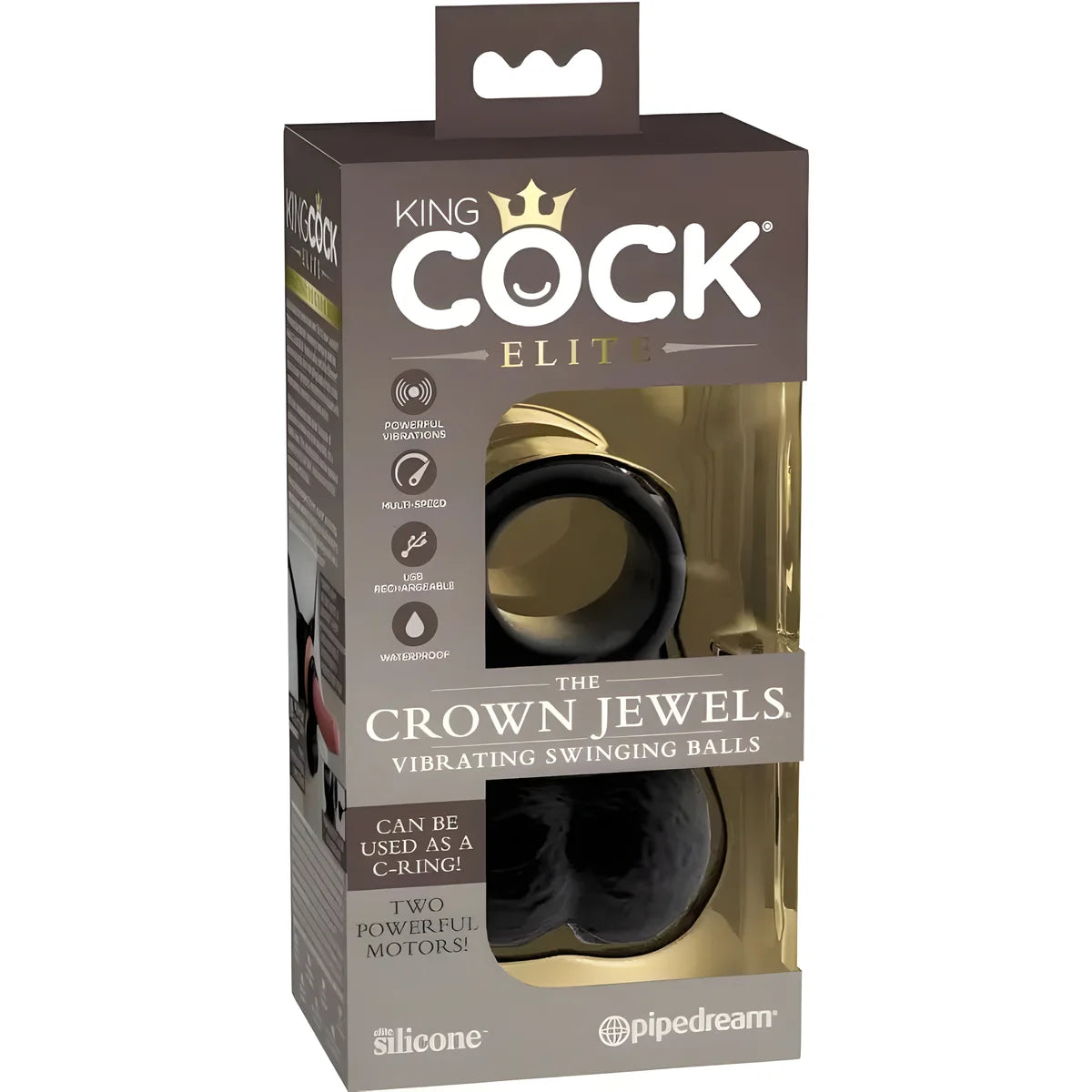 king cock elite anneau avec testicule vibrant silicone