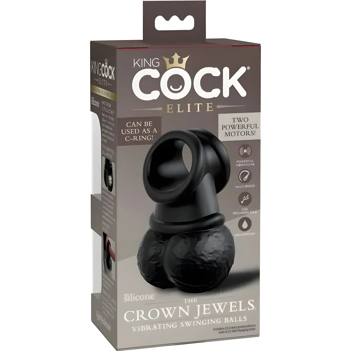 king cock elite anneau avec testicule vibrant silicone