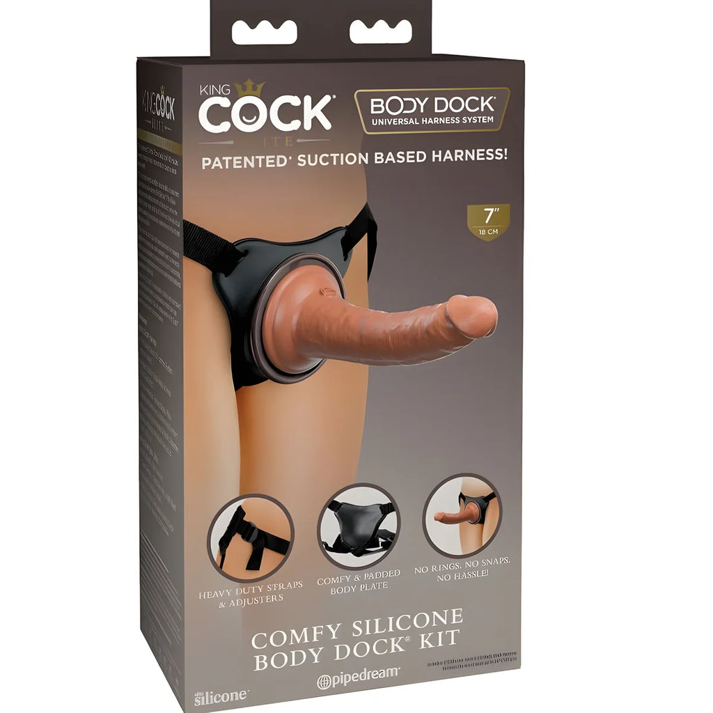 king cock elite harnais reglable confortable avec gode 17 8 cm