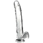 king cock clear gode avec testicules 24 8 cm transparent