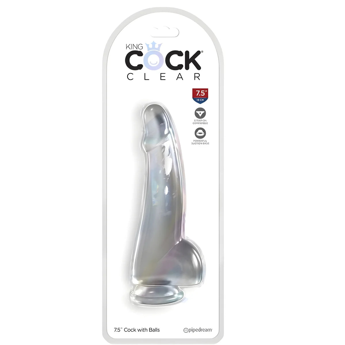king cock clear gode avec testicules 15 2 cm transparent