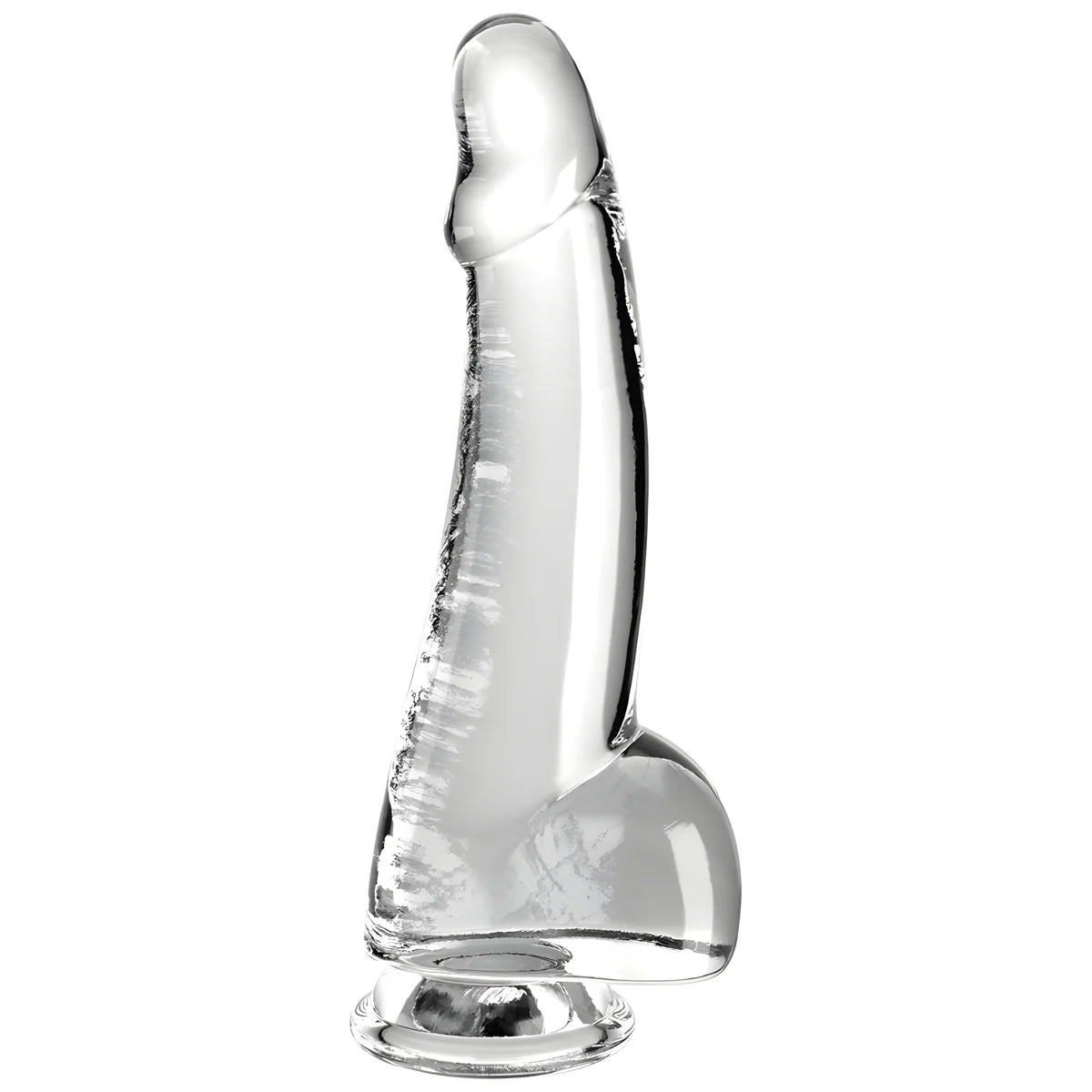 king cock clear gode avec testicules 15 2 cm transparent
