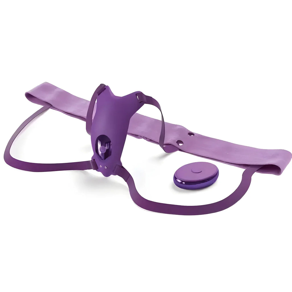 fantasy for her harnais papillon vibrant rechargeable telecommande violet