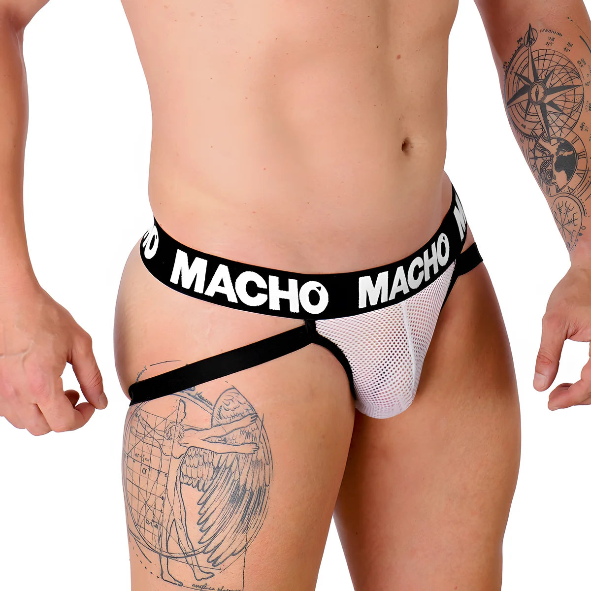 macho mx26x1 jock grid blanc s
