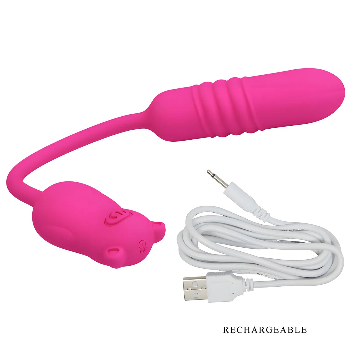 pretty love nobikuma balle vibrante en silicone rose
