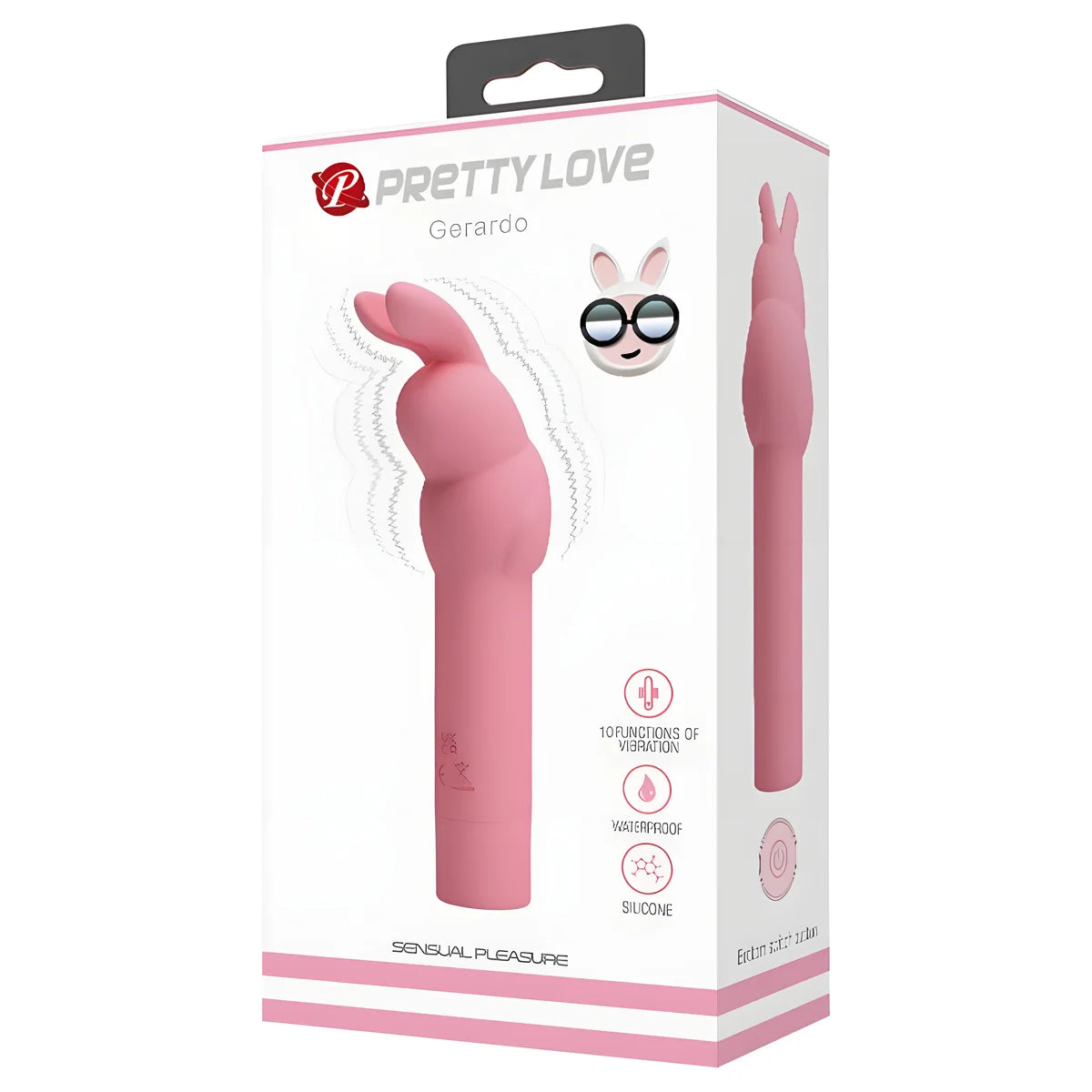 pretty love vibrateur en silicone lapin rose gerardo