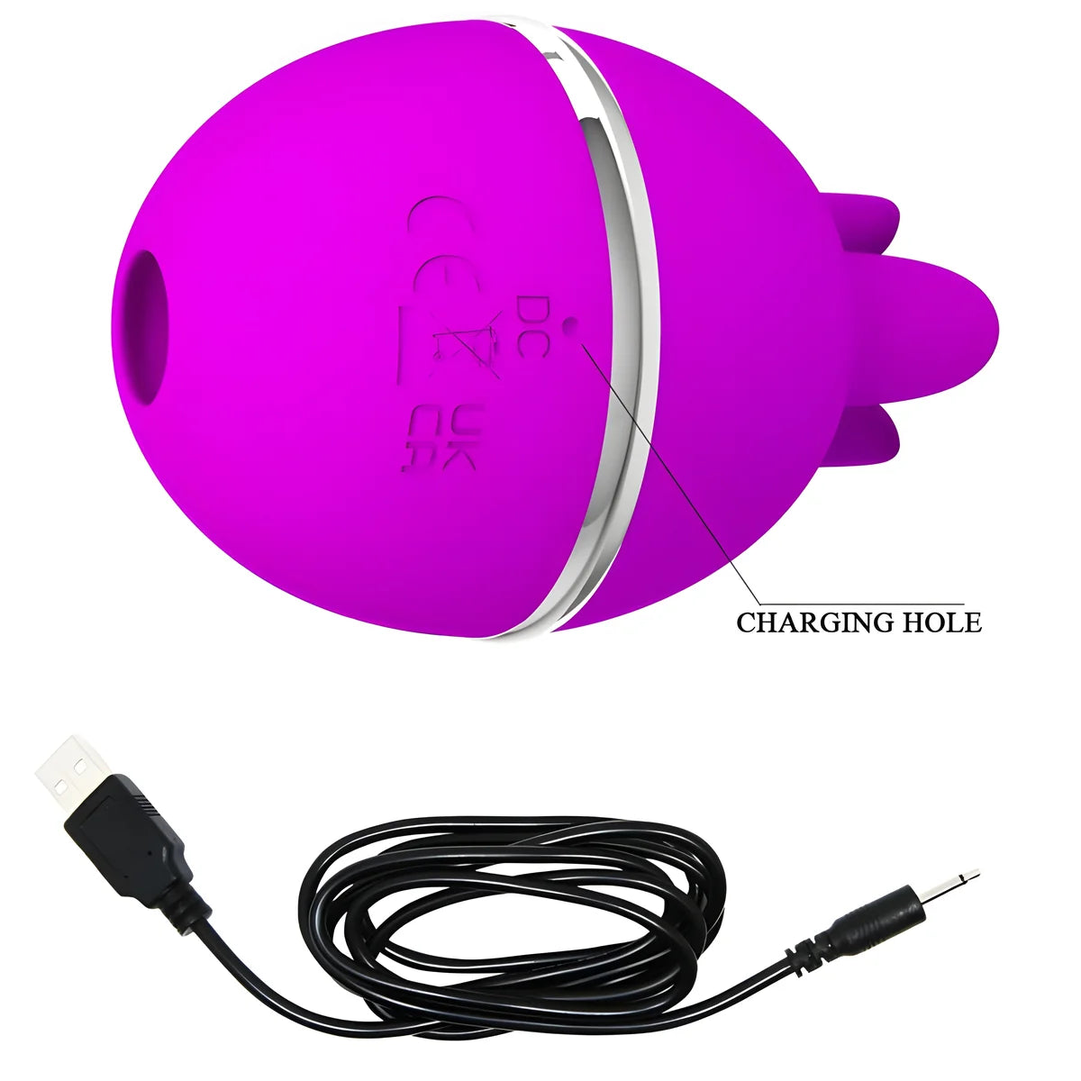 pretty love vibrateur rond en silicone gemini ball violet