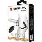 pretty love anneau penis marshall avec plug anal vibrant avec telecommande