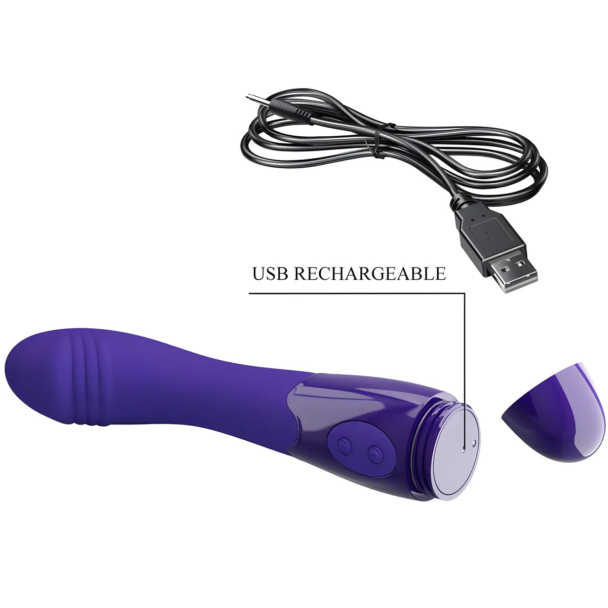 pretty love dildo vibrateur violet elemental youth