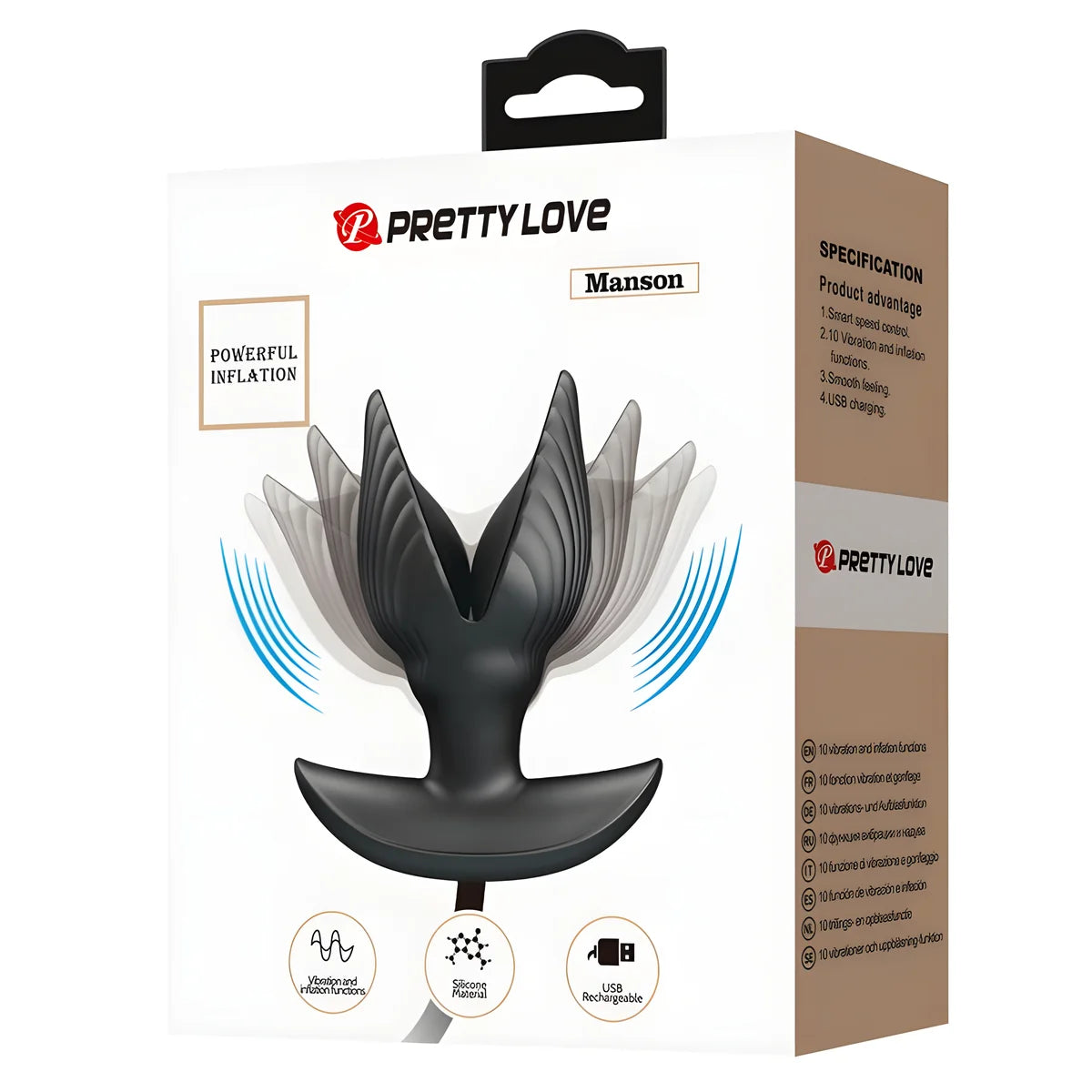 pretty love plug anal gonflable rechargeable