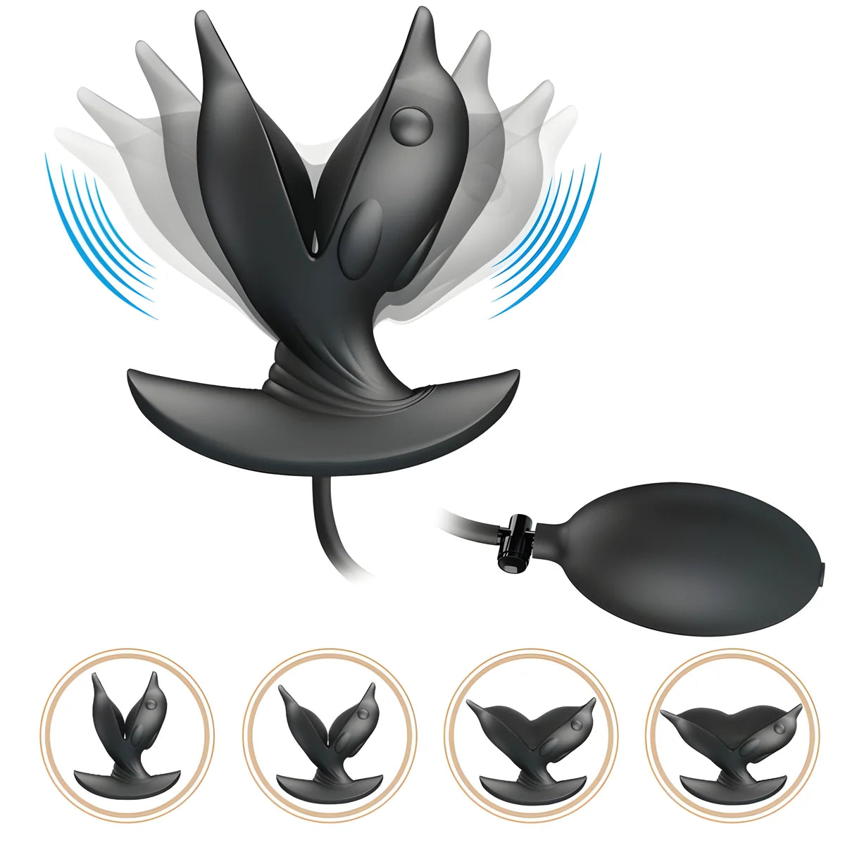 pretty love plug anal delfin gonflable rechargeable