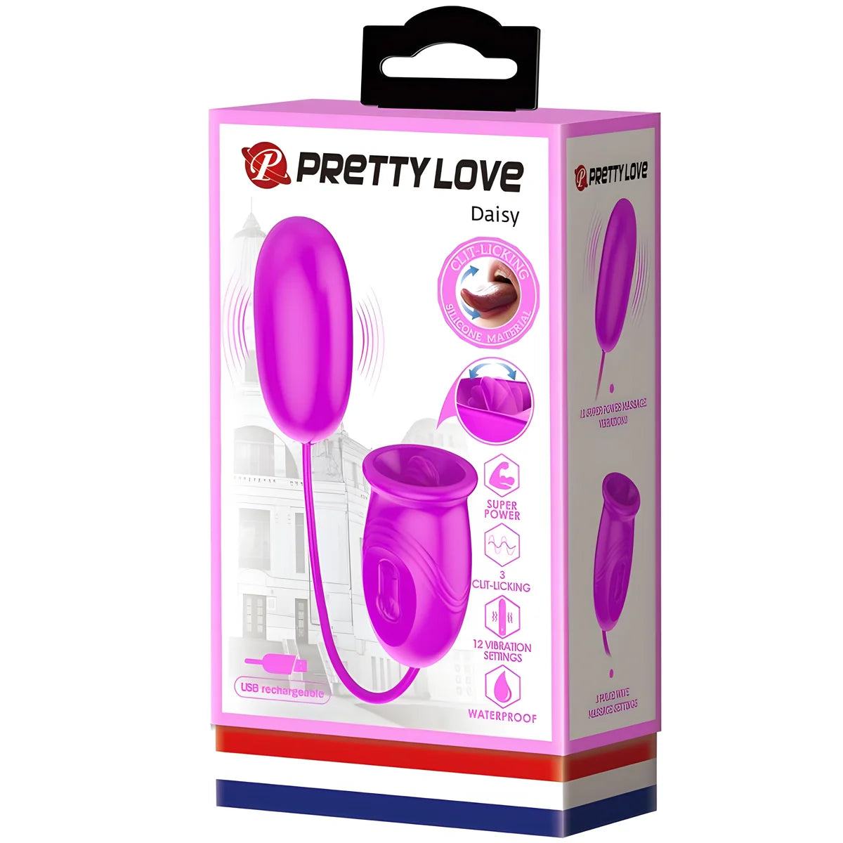 pretty love vibrateur rechargeable daisy dual egg violet