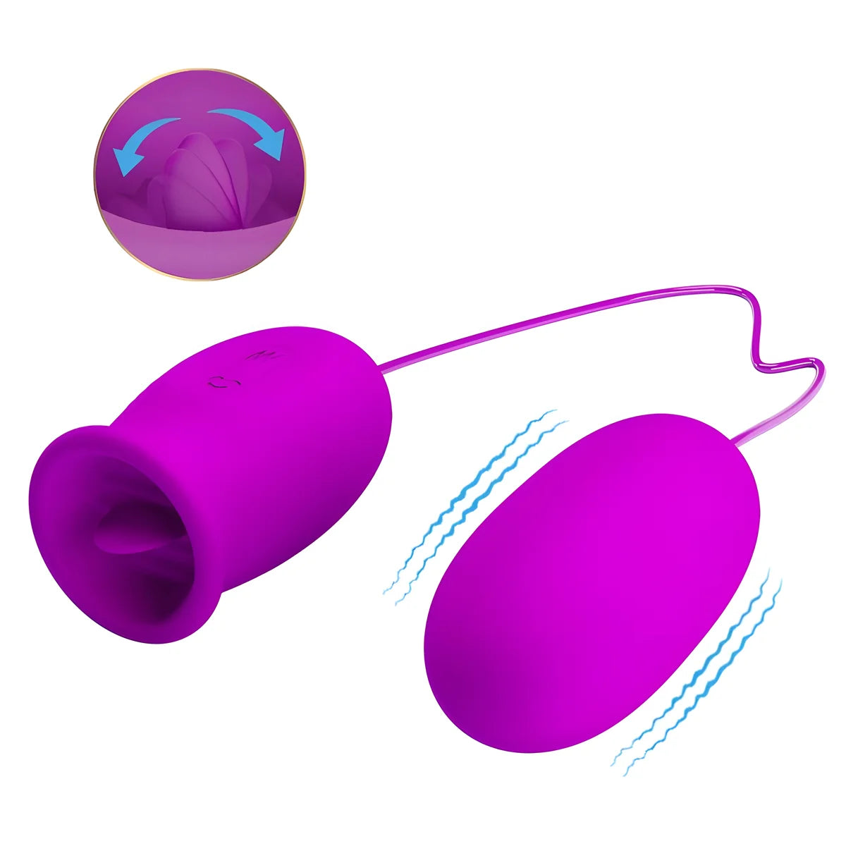 pretty love vibrateur rechargeable daisy dual egg violet