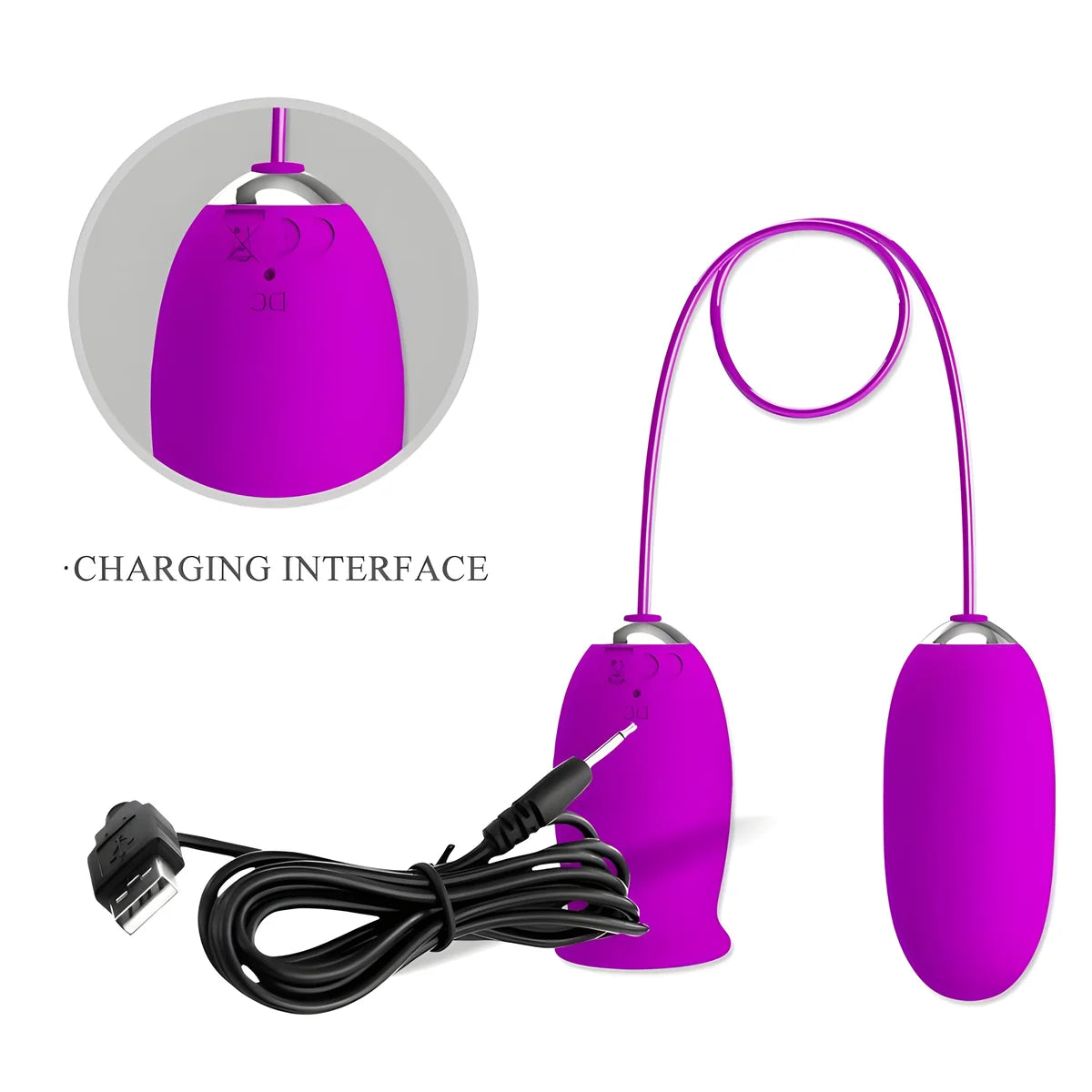 pretty love vibrateur rechargeable daisy dual egg violet