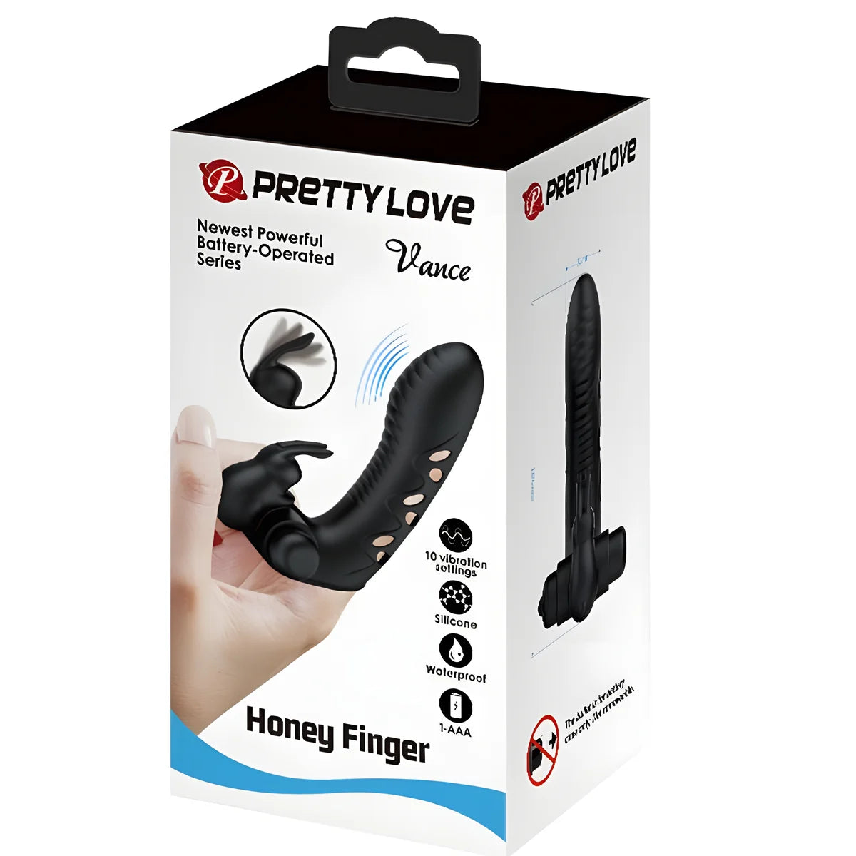 pretty love couvercle de doigt vibrateur lapin noir vance