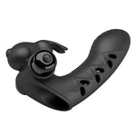 PRETTY LOVE - COUVERCLE DE DOIGT VIBRATEUR LAPIN NOIR VANCE - Vignette | Adopt1toy