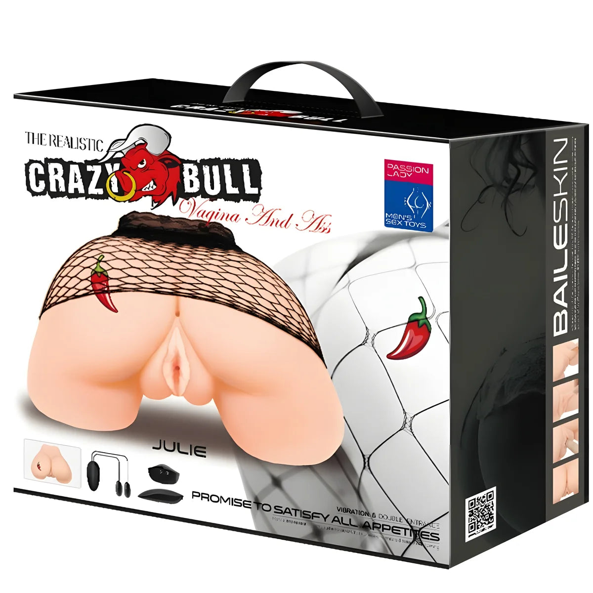 crazy bull vagin et anus avec maille realiste avec vibration