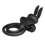 Anneau de lapin vibrator iii pour pénis noir - Vignette | Adopt1toy