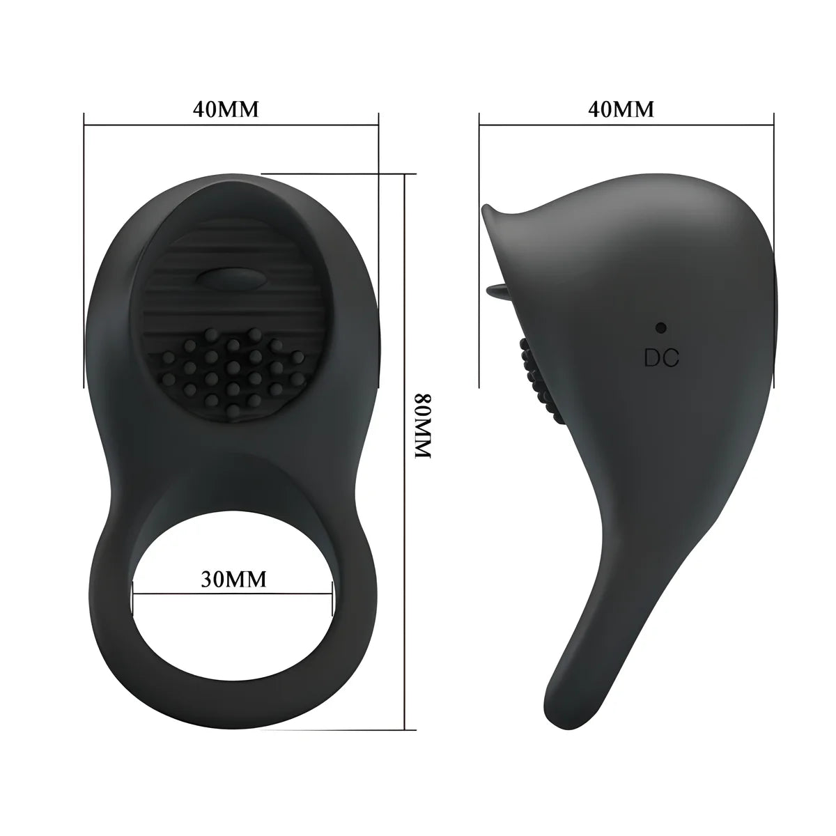 pretty love anneau penis vibrant avec langue noire