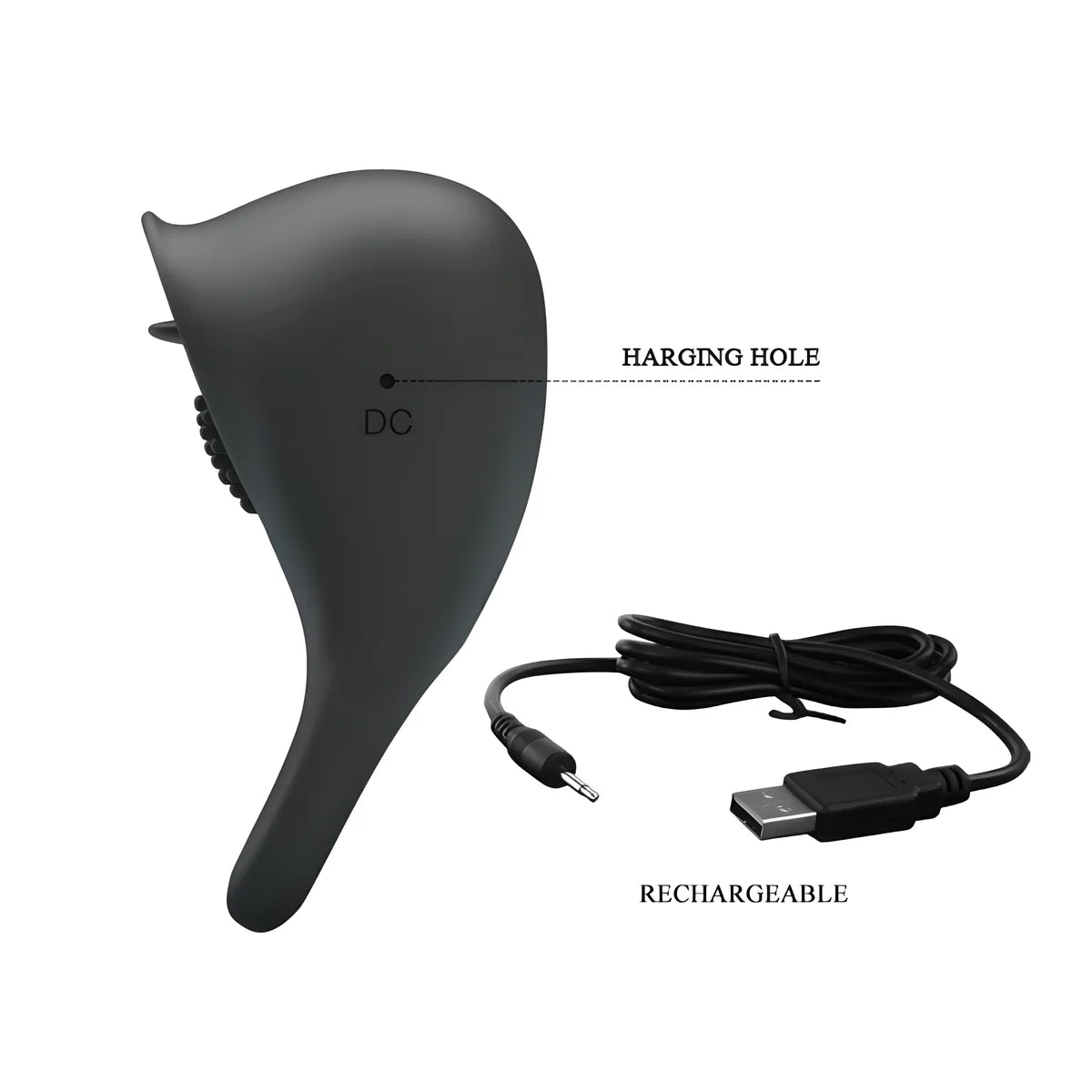 pretty love anneau penis vibrant avec langue noire