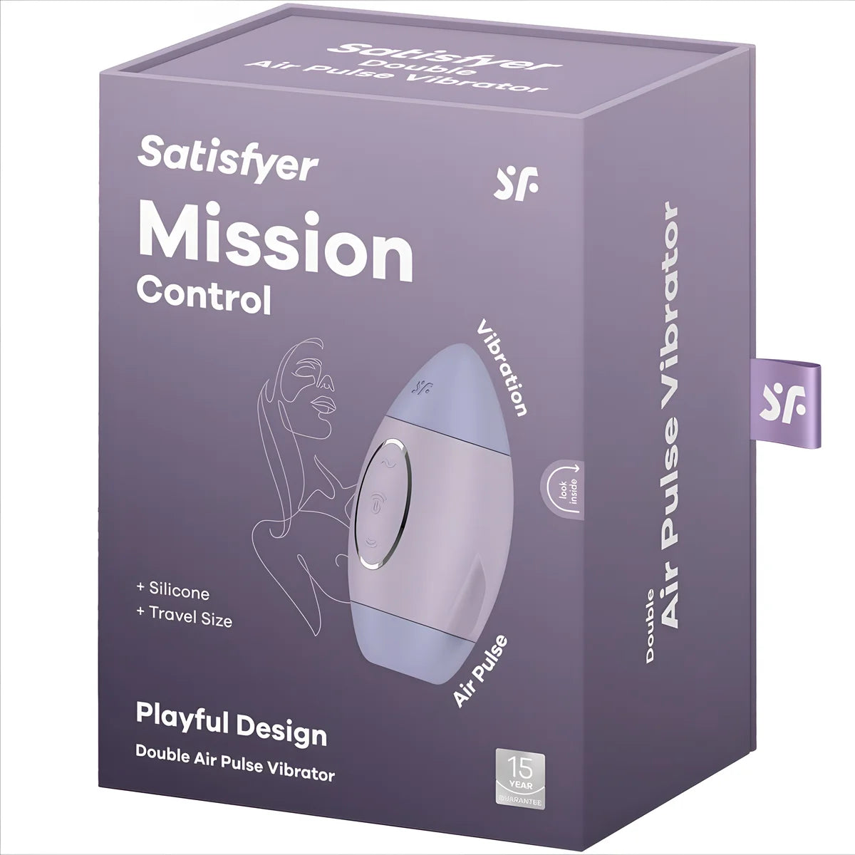 satisfyer mission control petit vibrateur double impulsion lilas