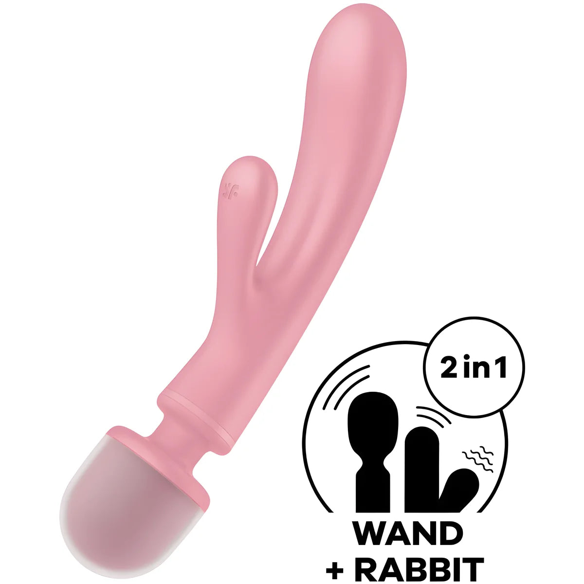 satisfyer masseur vibrateur lapin triple lover rose